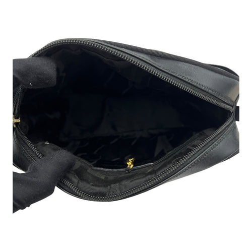 Salvatore Ferragamo Vara Bow Crossbody Bag Black in Calfskin, Gold hardware_6
