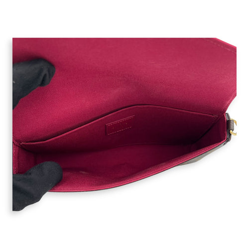 Louis Vuitton Felicie Wallet On Chain Brown in Monogram Coated Canvas, Gold hardware_6