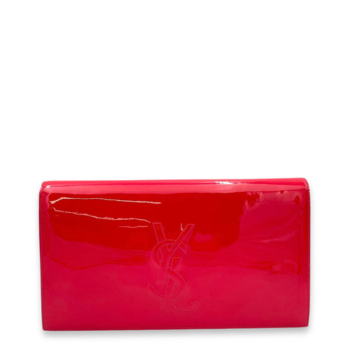 Belle De Jour Red Clutch in Patent Leather