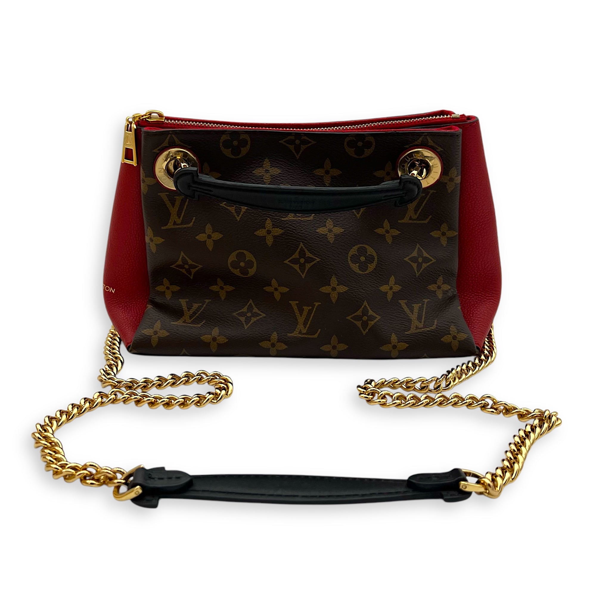 Louis Vuitton Surene Shoulder Bag Brown in Monogram Coated Canvas, Gold hardware_1