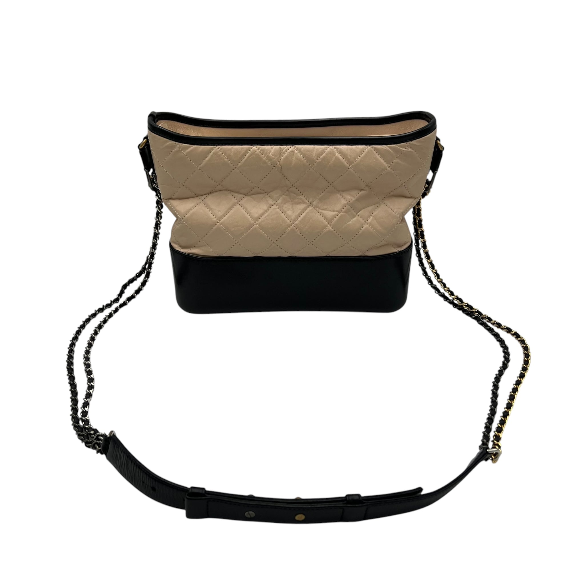 Chanel Gabrielle Large Beige Shoulder Bag in Calfskin, Mixed hardware_1