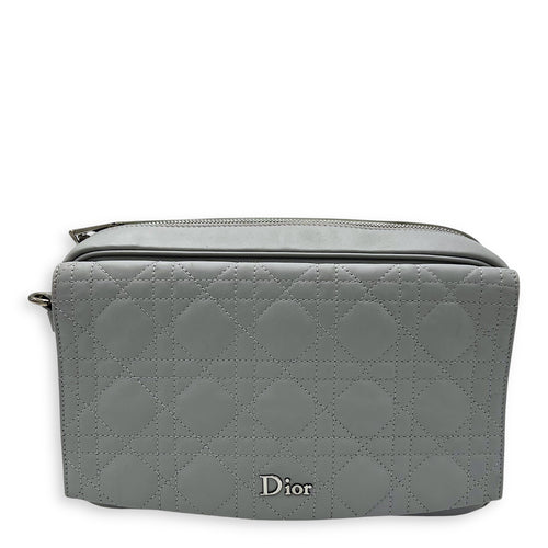 Christian Dior Stardust Crossbody Bag Grey in Lambskin, Silver hardware_1