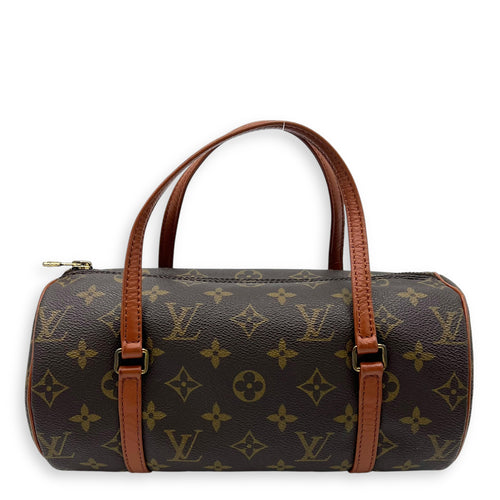 Louis Vuitton Papillon Top Handle Bag Brown in Monogram Coated Canvas, Gold hardware_1