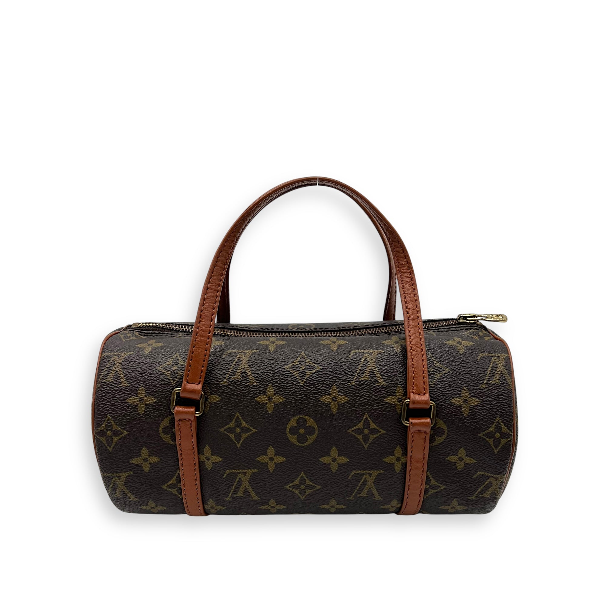 Louis Vuitton Papillon Top Handle Bag Brown in Monogram Coated Canvas, Gold hardware_2