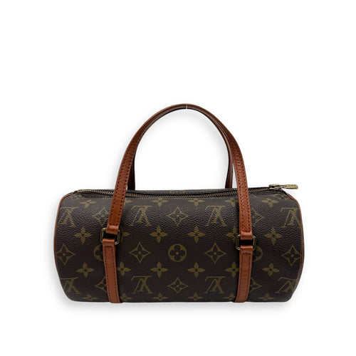 Louis Vuitton Papillon Top Handle Bag Brown in Monogram Coated Canvas, Gold hardware_2