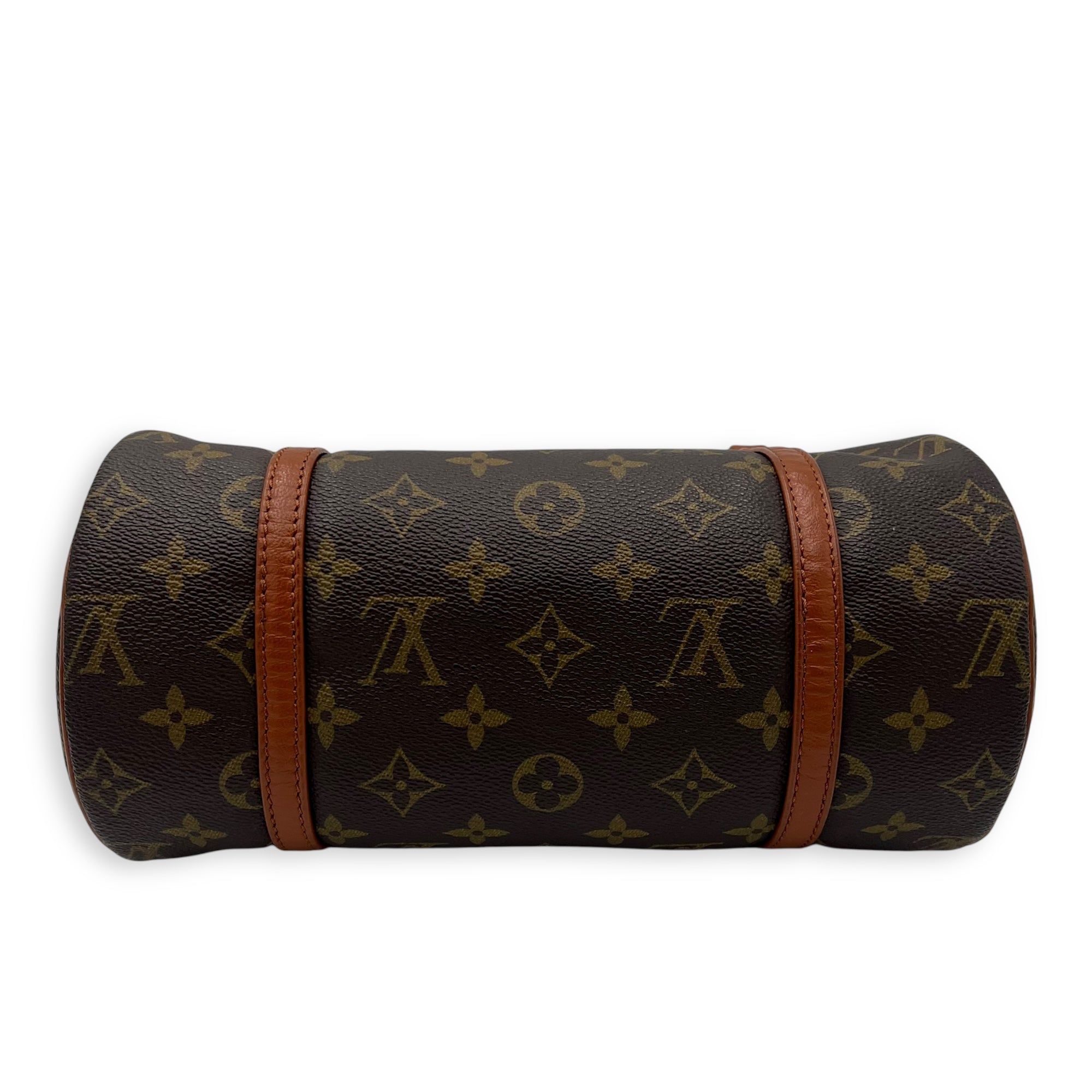 Louis Vuitton Papillon Top Handle Bag Brown in Monogram Coated Canvas, Gold hardware_3