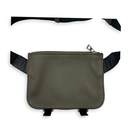 Loewe XS Military Green Belt Bag in Calfskin, Silver hardware_2