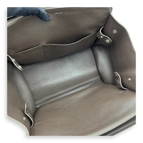 Celine Trapeze Top Handle Bag Brown in Calfskin, Silver hardware_6