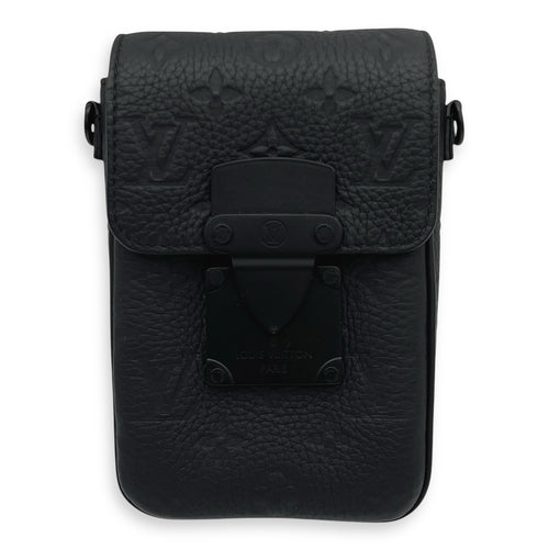 Louis Vuitton S-Lock Crossbody Bag Black in Taurillon Leather, Lacquered Metal hardware_1