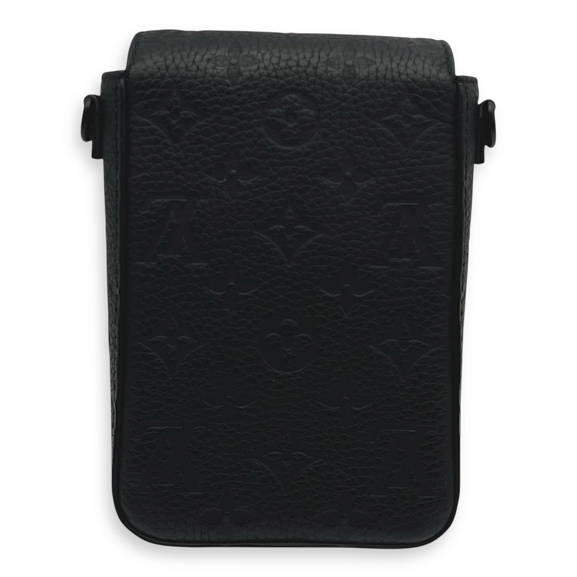 Louis Vuitton S-Lock Crossbody Bag Black in Taurillon Leather, Lacquered Metal hardware_2