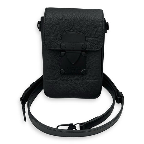 Louis Vuitton S-Lock Crossbody Bag Black in Taurillon Leather, Lacquered Metal hardware_8