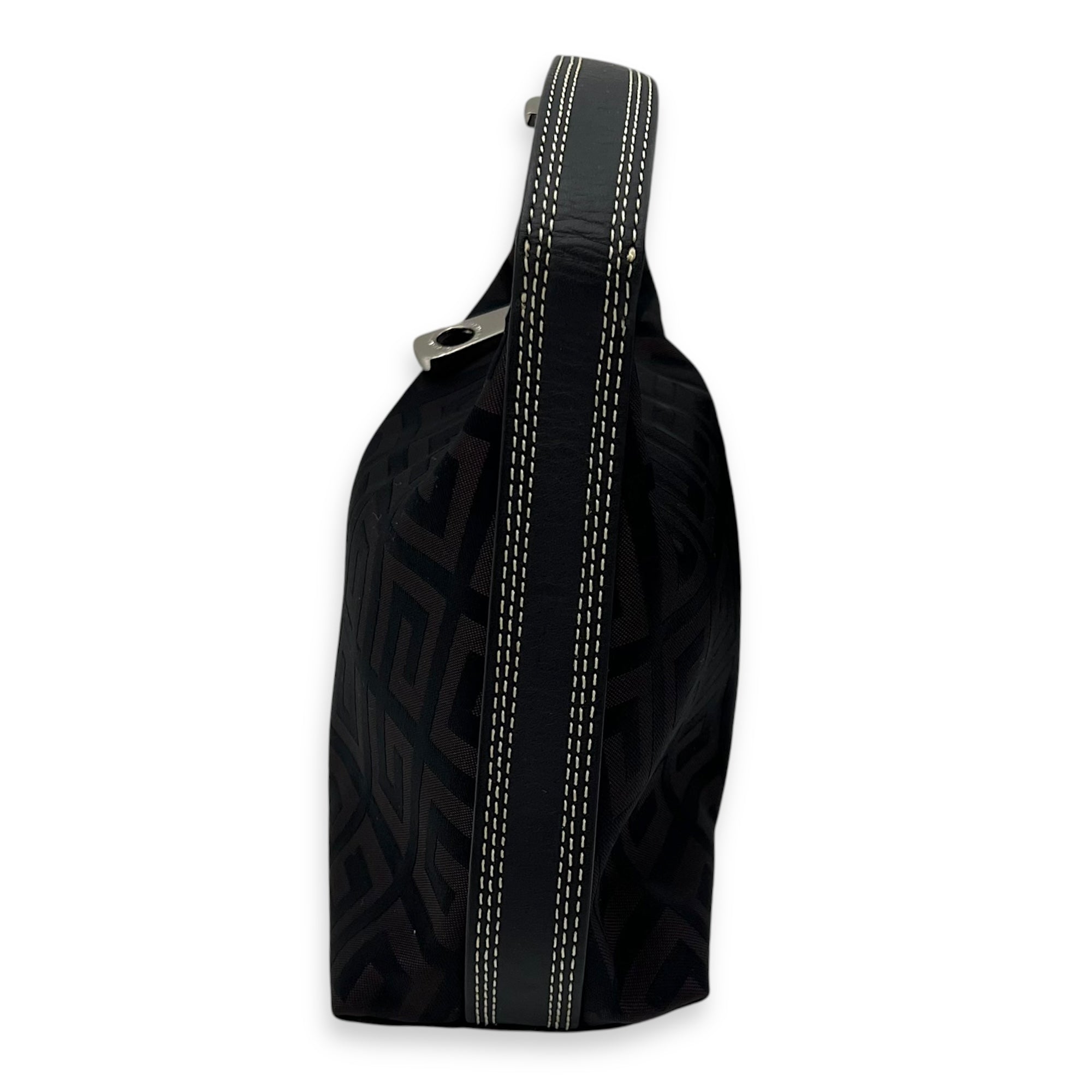 Givenchy Logo Top Handle Bag Brown in Canvas, Silver hardware_4