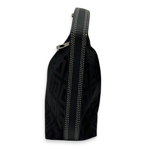 Givenchy Logo Top Handle Bag Brown in Canvas, Silver hardware_4