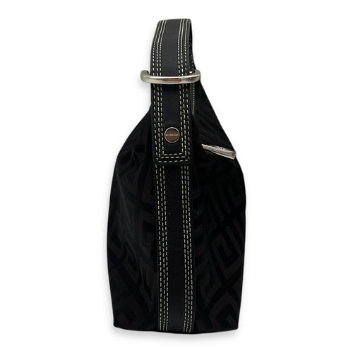 Givenchy Logo Top Handle Bag Brown in Canvas, Silver hardware_3