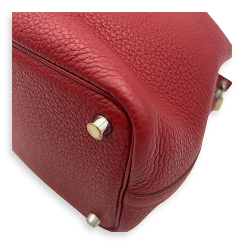 Hermès Picotin 18 Rouge Garance Top Handle Bag in Clemence, Palladium hardware_1