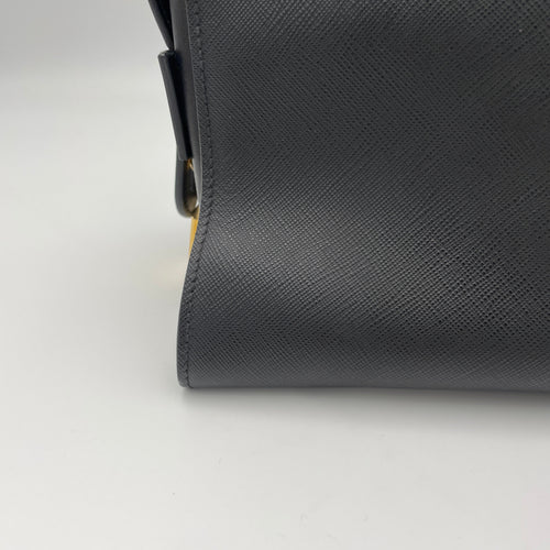 Esplanade Top handle bag in Saffiano leather, Gold Hardware