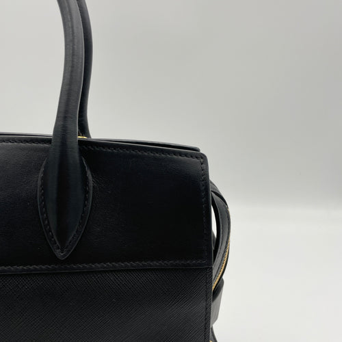 Esplanade Top handle bag in Saffiano leather, Gold Hardware