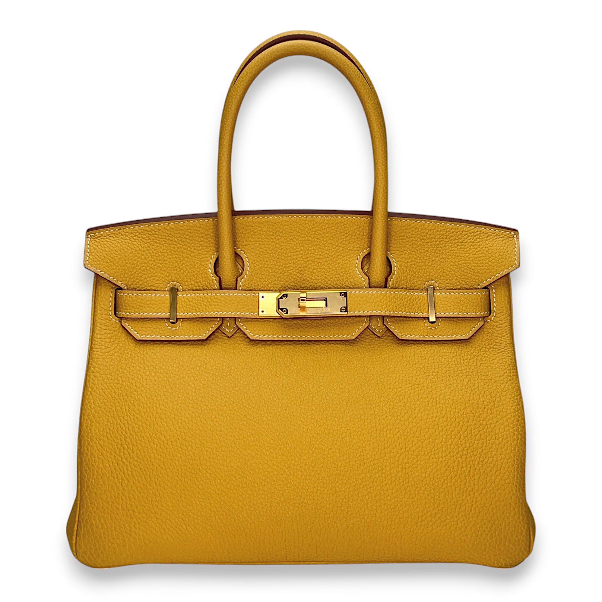 Birkin 30 Jaune Ambre in Togo, Gold hardware