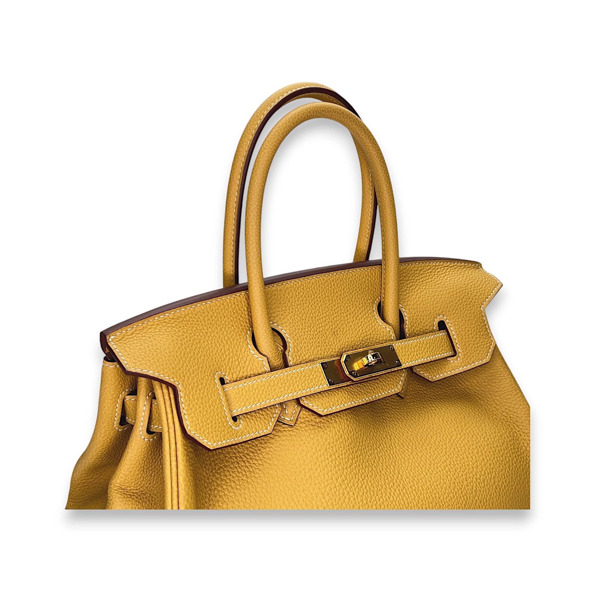 Birkin 30 Jaune Ambre in Togo, Gold hardware