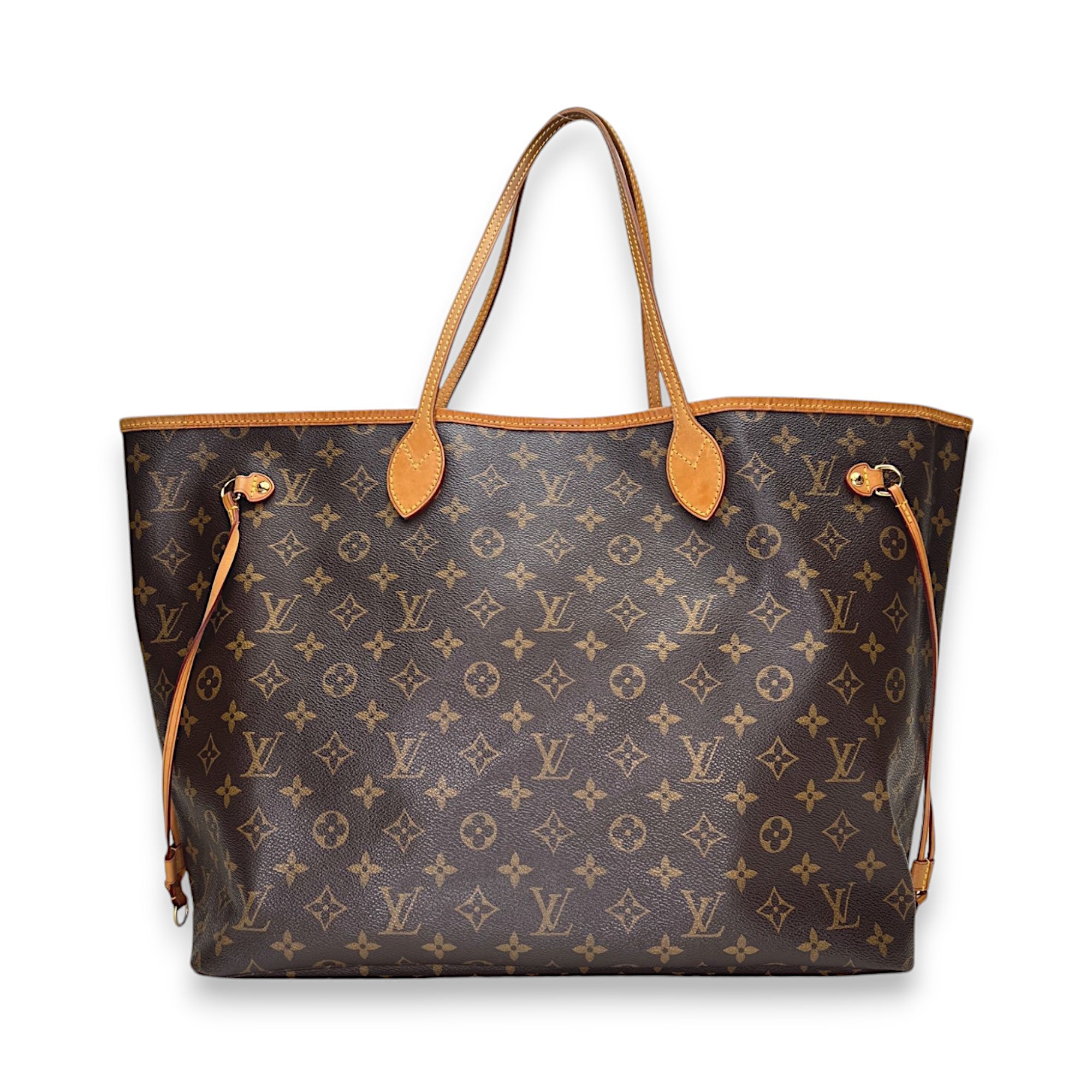 Neverfull GM Brown Tote Bag in Monogram Coated Canvas, Gold hardware