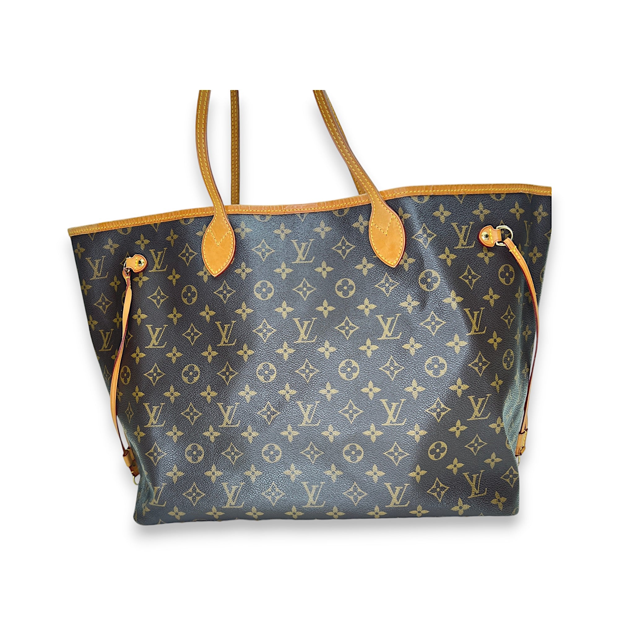 Neverfull GM Brown Tote Bag in Monogram Coated Canvas, Gold hardware