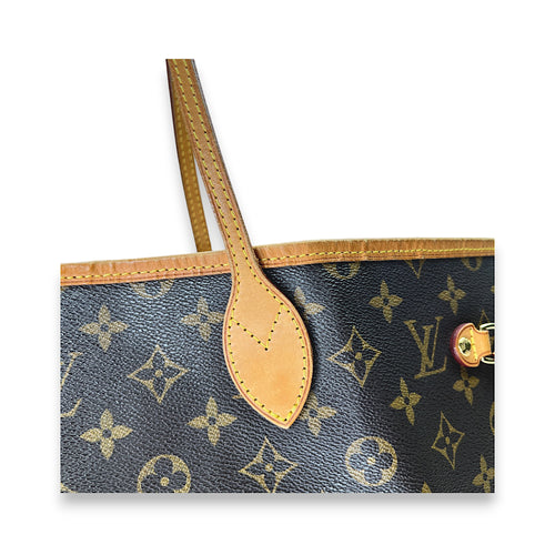 Neverfull GM Brown Tote Bag in Monogram Coated Canvas, Gold hardware