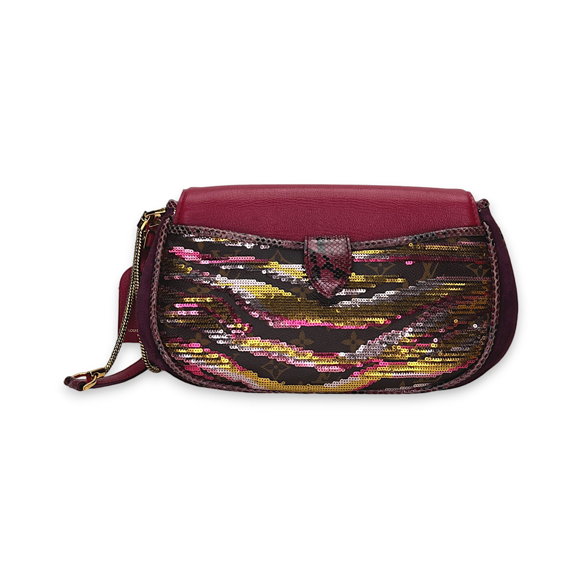 Savage Collection Printemps - Eté 2011 Red Clutch in Calfskin, Gold hardware