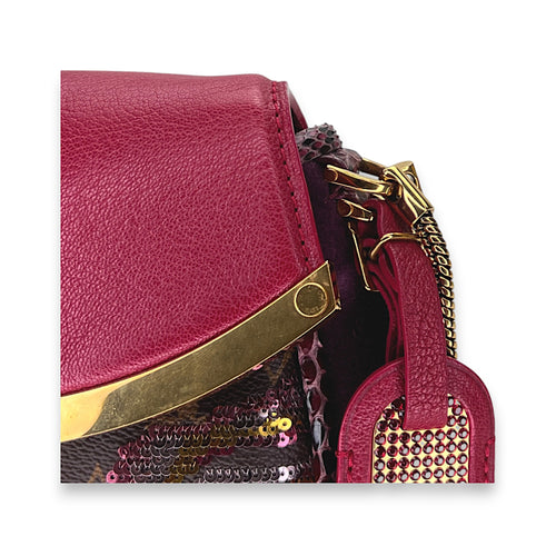 Savage Collection Printemps - Eté 2011 Red Clutch in Calfskin, Gold hardware