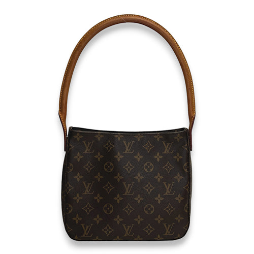 Louis Vuitton Monogram Looping MM Brown Shoulder Bag in Monogram Coated Canvas, Gold hardware