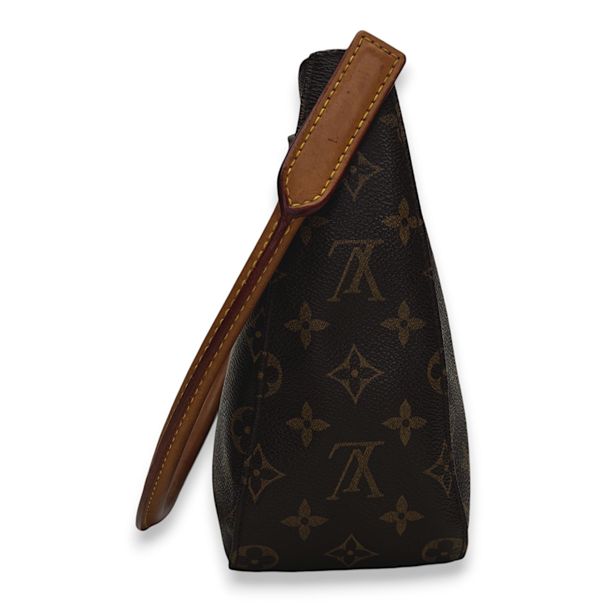 Louis Vuitton Monogram Looping MM Brown Shoulder Bag in Monogram Coated Canvas, Gold hardware