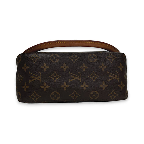 Louis Vuitton Monogram Looping MM Brown Shoulder Bag in Monogram Coated Canvas, Gold hardware