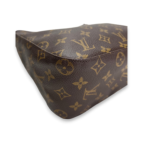 Louis Vuitton Monogram Looping MM Brown Shoulder Bag in Monogram Coated Canvas, Gold hardware