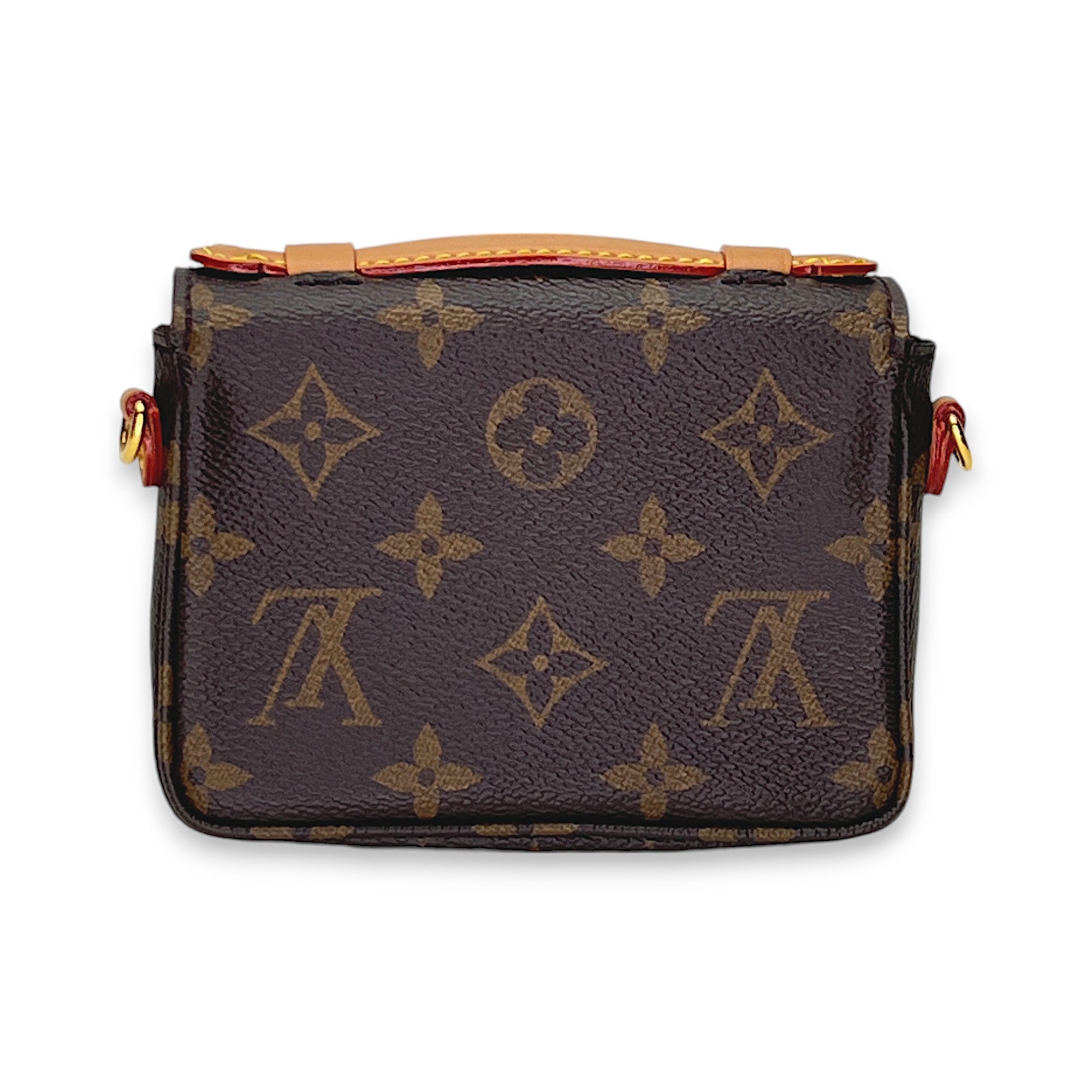 Metis Micro Coin purse in Monogram coated canvas, Gold Hardware