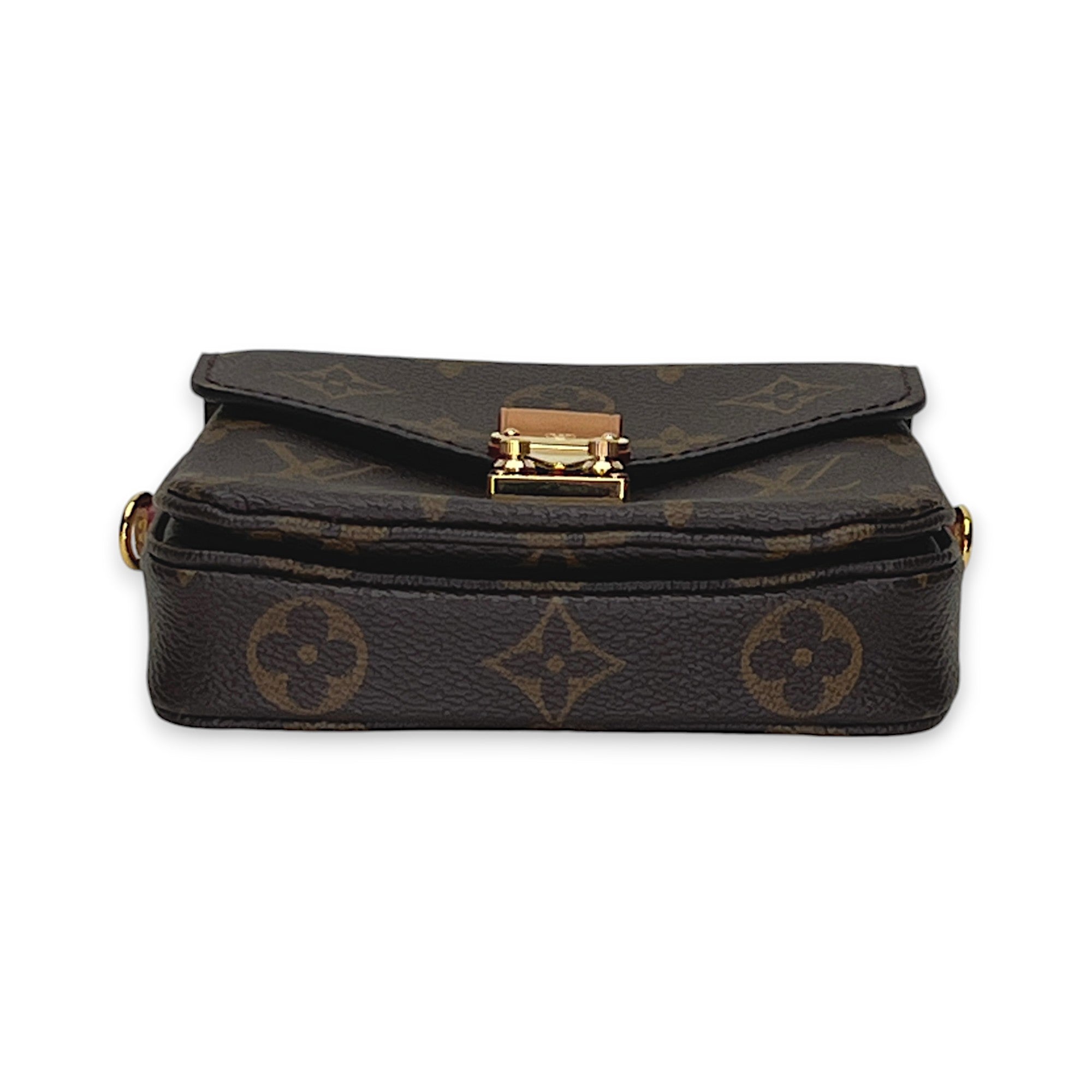 Metis Micro Coin purse in Monogram coated canvas, Gold Hardware