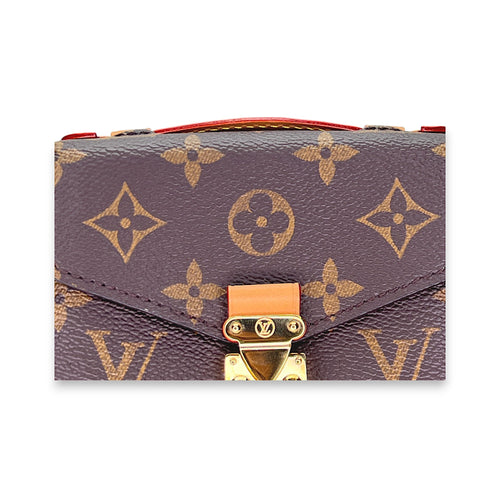 Metis Micro Coin purse in Monogram coated canvas, Gold Hardware