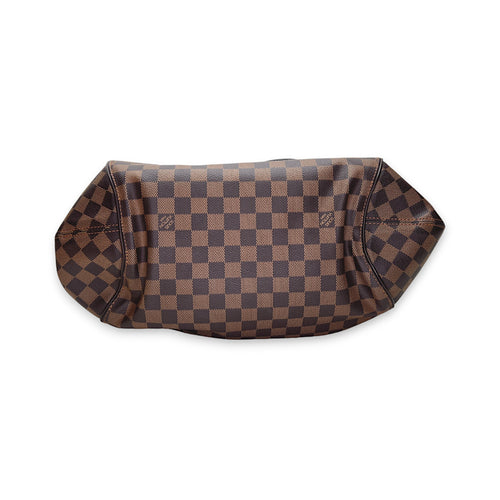 Sistina Damier Ebene GM Brown Shoulder Bag in Coated Canvas, Gold hardware