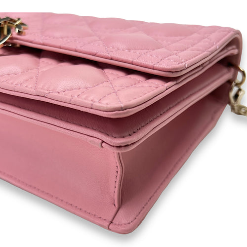 My Dior Pink Top Handle Bag in Lambskin, Light Gold hardware