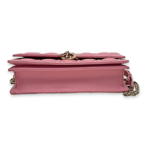 My Dior Pink Top Handle Bag in Lambskin, Light Gold hardware