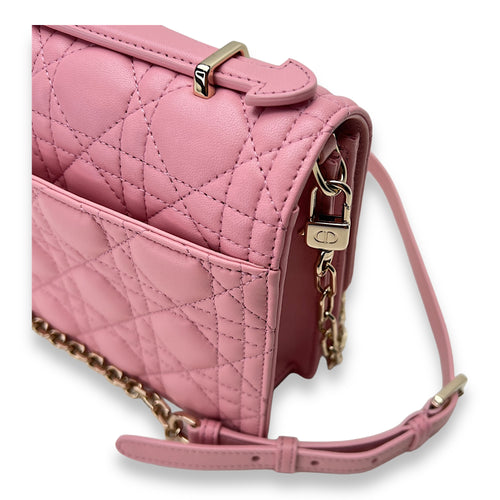 My Dior Pink Top Handle Bag in Lambskin, Light Gold hardware