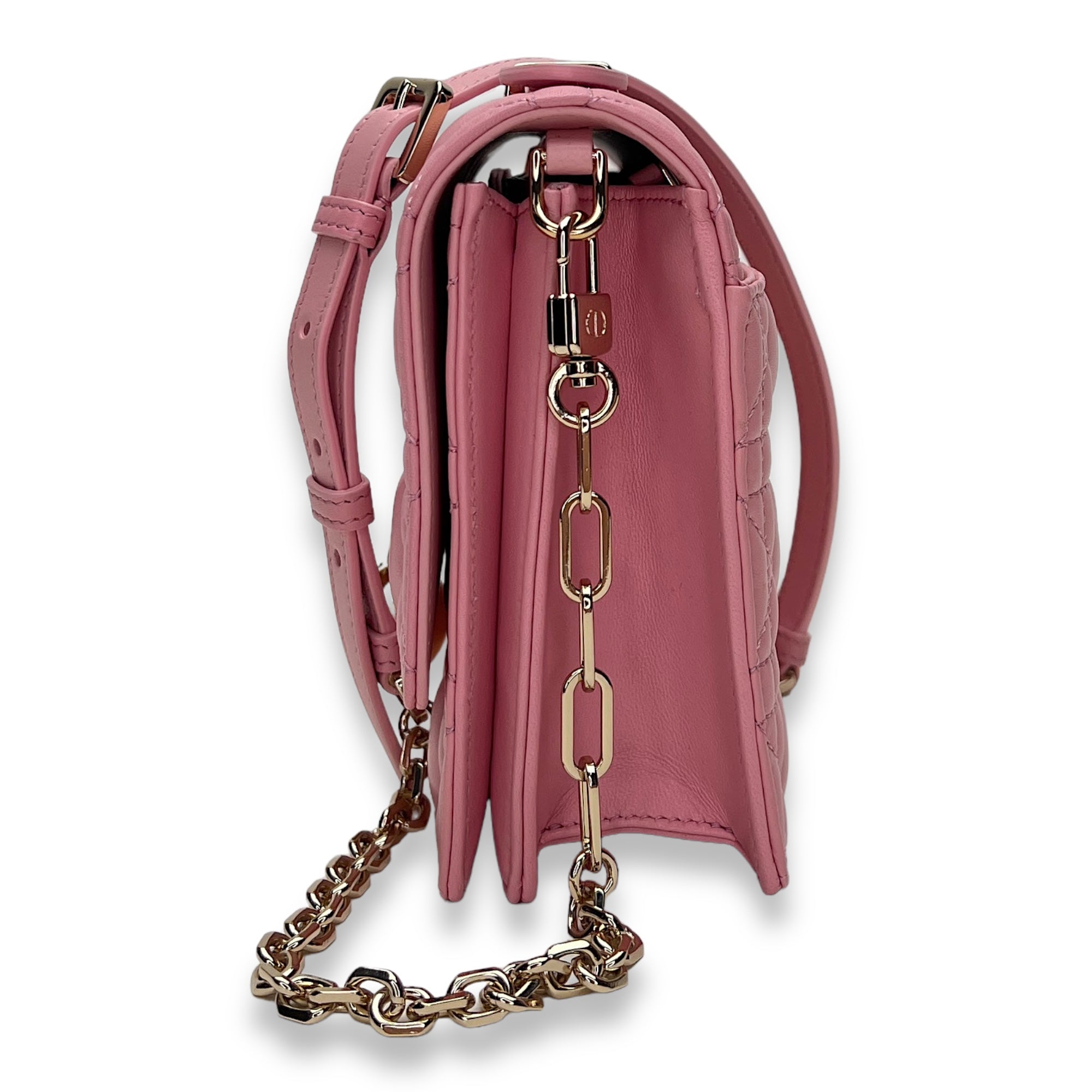 My Dior Pink Top Handle Bag in Lambskin, Light Gold hardware