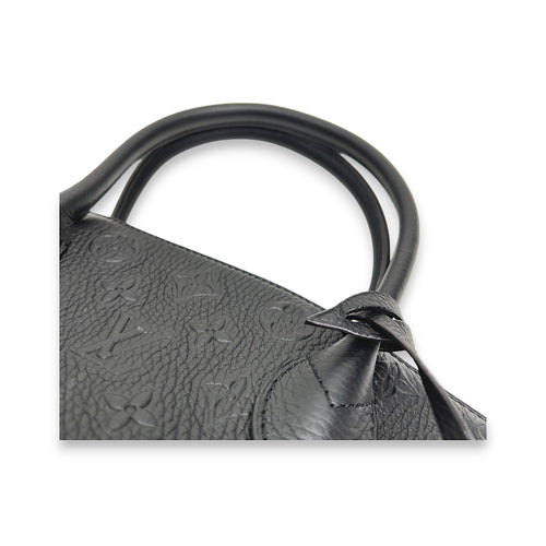 Rock It Revelation Black Top Handle Bag in Calfskin, Silver hardware