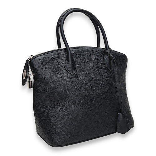 Rock It Revelation Black Top Handle Bag in Calfskin, Silver hardware