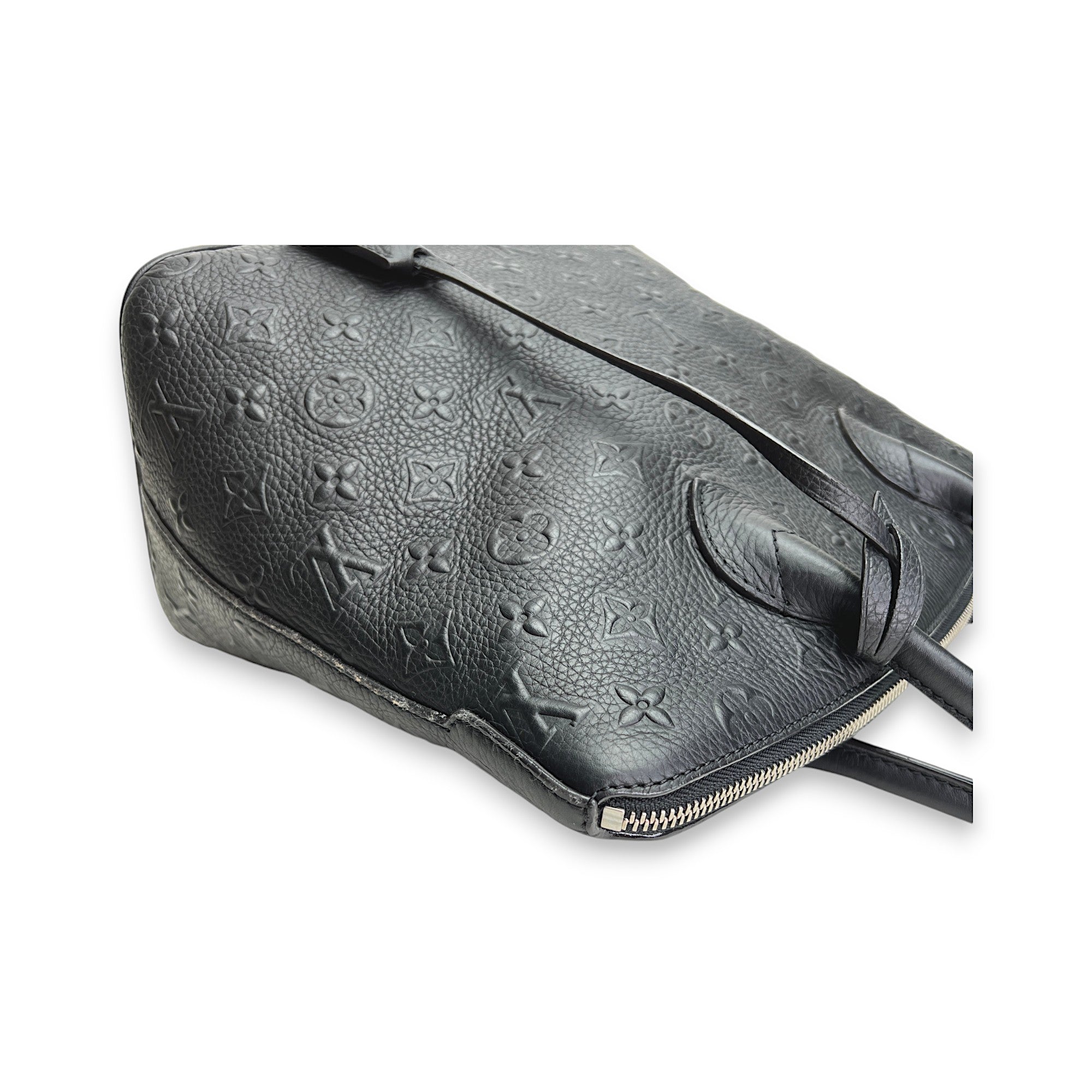 Rock It Revelation Black Top Handle Bag in Calfskin, Silver hardware