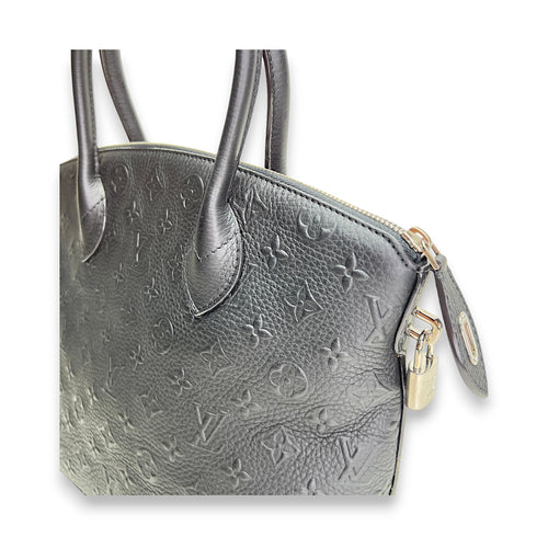 Rock It Revelation Black Top Handle Bag in Calfskin, Silver hardware