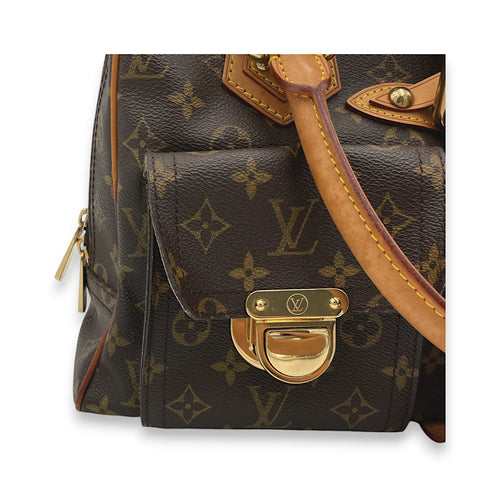 Monogram Manhattan MM Top handle bag in Coated canvas, Gold Hardware