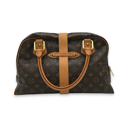 Monogram Manhattan MM Top handle bag in Coated canvas, Gold Hardware