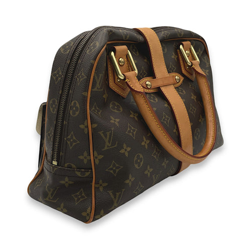 Monogram Manhattan MM Top handle bag in Coated canvas, Gold Hardware