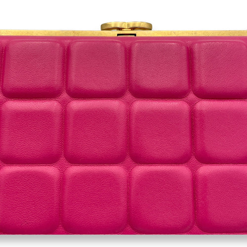 Choco Bar Pink Vanity Bag in Lambskin, Gold hardware