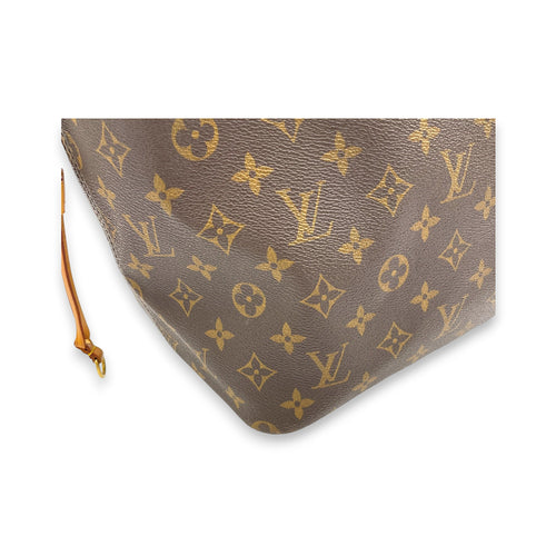 Neverfull GM Brown Tote Bag in Monogram Coated Canvas, Gold hardware