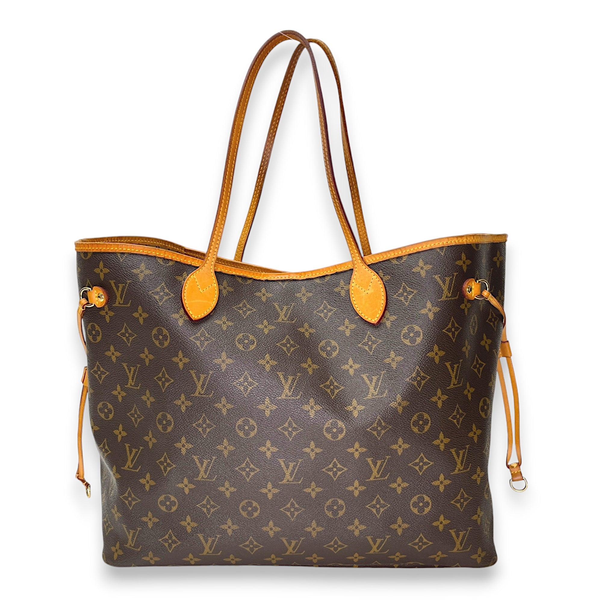 Neverfull GM Brown Tote Bag in Monogram Coated Canvas, Gold hardware